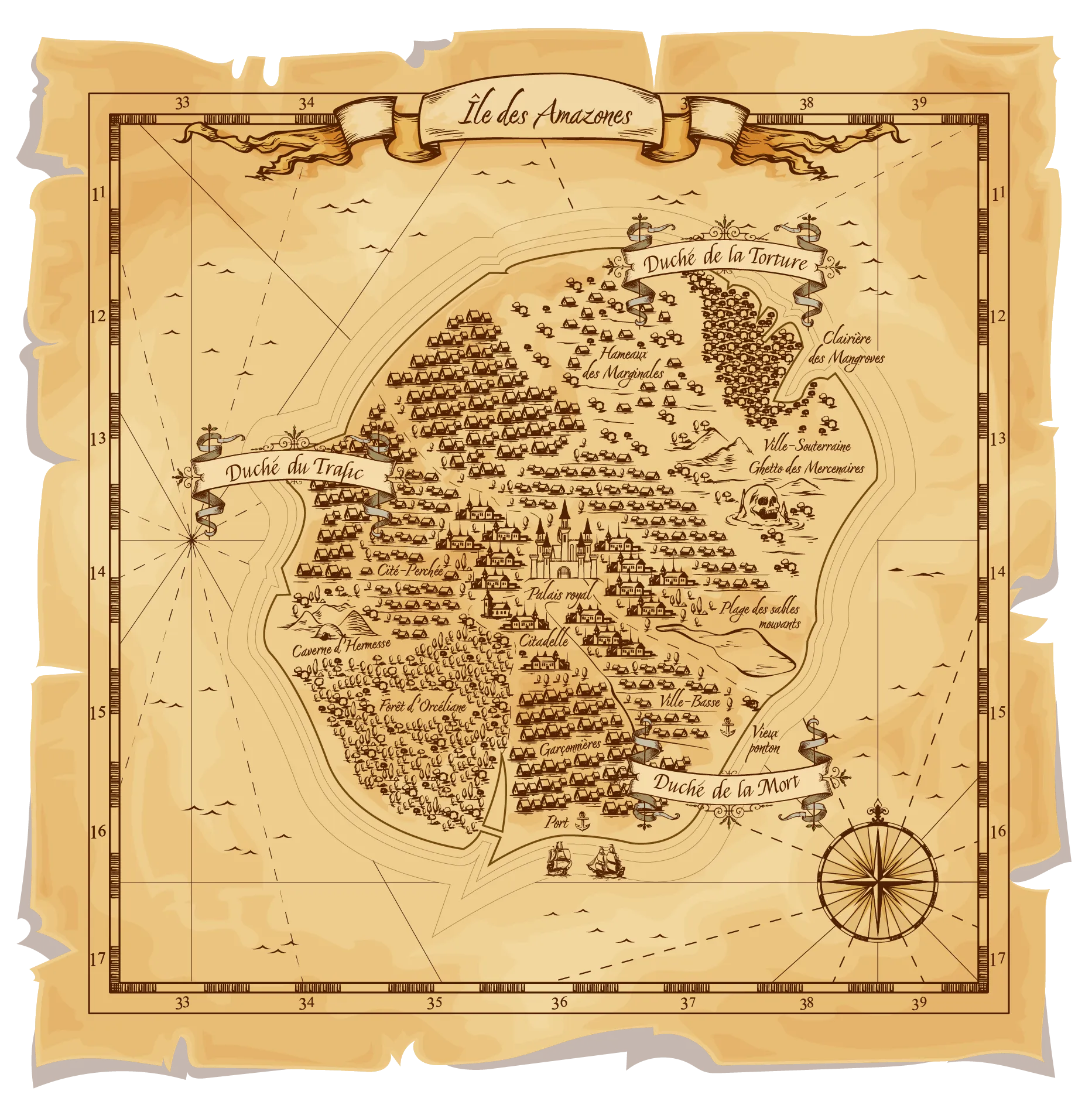 Création autour de L'île des Amazones